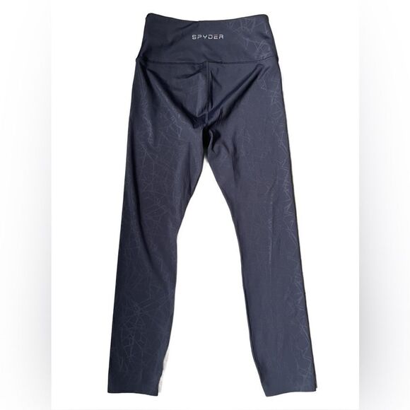 Spyder Active Black High Waisted Web Print Compression Leggings (Size: Small) - Picture 7 of 10